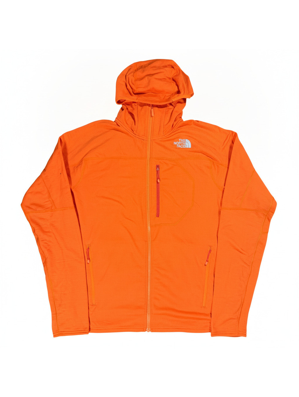 The North Face Men's Large Orange Hooded Full-Zip Jacket